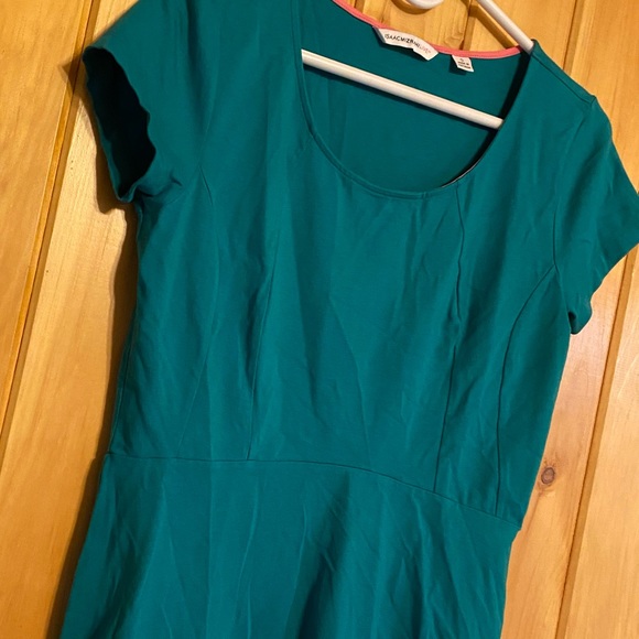 Isaac Mizrahi Live! Women’s Turquoise Tunic - Picture 2 of 6